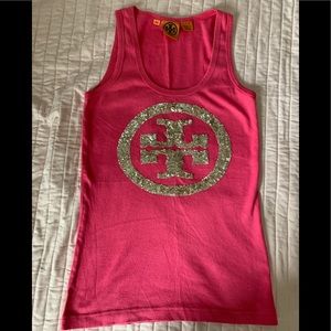Tory Burch pink logo tank